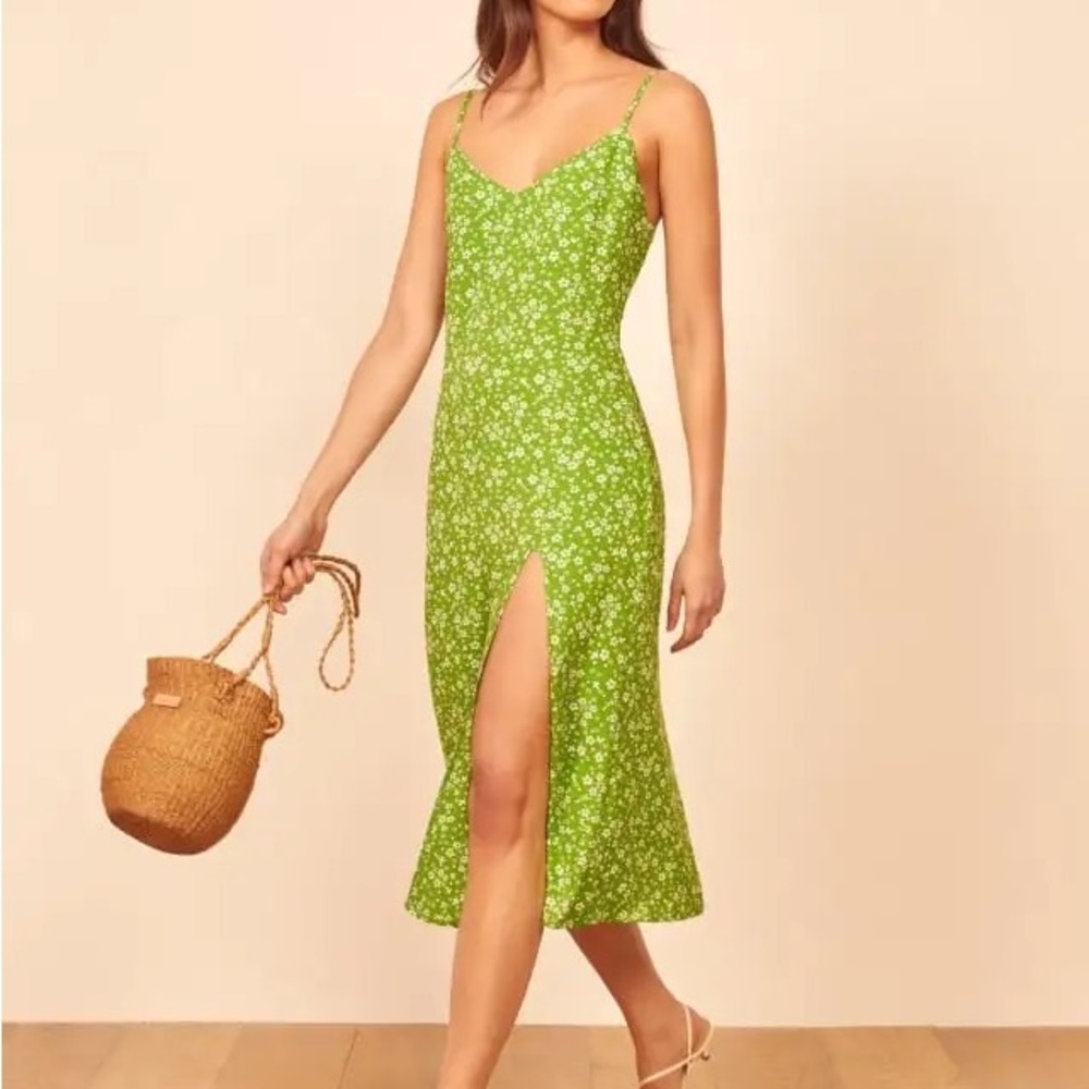 Reformation Halsten Elle Slip Dress - BARELY WORN
